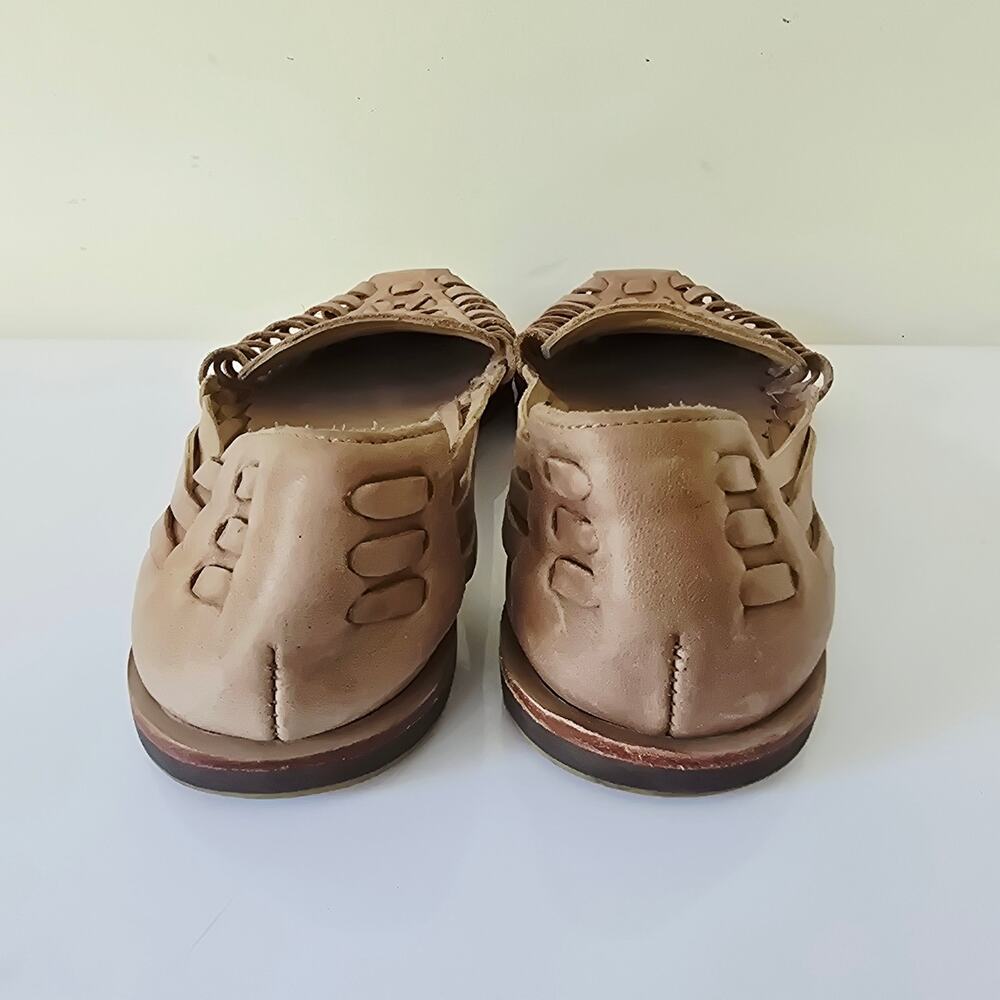 Nisolo Huarache Almond Tan Woven Leather Sandals Women's Size 9 - Picture 9 of 11